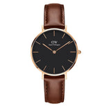  Shop Authentic Daniel Wellington Petite St Mawes Black Dial Brown Leather Strap Watch For Women - DW00100169 - Luxxuri