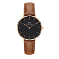  Shop Authentic Daniel Wellington Classic Petite Durham Black Dial Brown Leather Strap Watch For Women - DW00100166 - Luxxuri