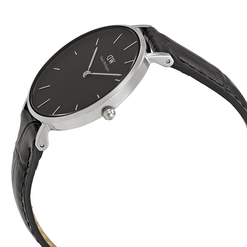  Shop Authentic Daniel Wellington Classic Petite Reading Black Dial Black Leather Strap Watch For Women - DW00100179 - Luxxuri