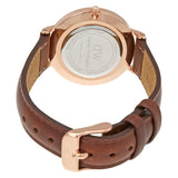  Shop Authentic Daniel Wellington Classy St Mawes White Dial Brown Leather Strap Watch For Women - DW00100075 - Luxxuri