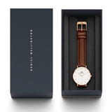  Shop Authentic Daniel Wellington Petite St Mawes White Dial Brown Leather Strap Watch For Women - DW00100175 - Luxxuri