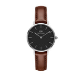  Shop Authentic Daniel Wellington Classic Petite St Mawes Black Dial Brown Leather Strap Watch For Women - DW00100237 - Luxxuri