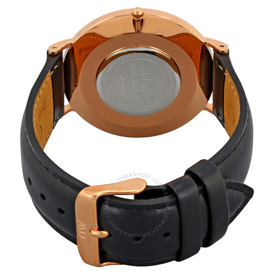  Shop Authentic Daniel Wellington Classic Sheffield Black Dial Black Leather Strap Watch For Men - DW00100127 - Luxxuri