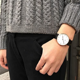  Shop Authentic Daniel Wellington Classic Sheffield White Dial Black Leather Strap Watch for Women - DW00100036 - Luxxuri