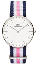  Shop Authentic Daniel Wellington Classic Southampton White Dial Three Tone Nylon Strap Watch For Women - DW00100050 - Luxxuri