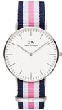  Shop Authentic Daniel Wellington Classic Southampton White Dial Three Tone Nylon Strap Watch For Women - DW00100050 - Luxxuri
