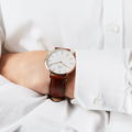  Shop Authentic Daniel Wellington Classic St Mawes White Dial Brown Leather Strap Watch For Men - DW00100006 - Luxxuri