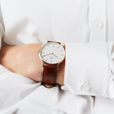  Shop Authentic Daniel Wellington Classic St Mawes White Dial Brown Leather Strap Watch For Men - DW00100006 - Luxxuri