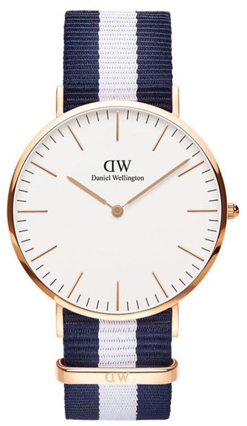  Shop Authentic Daniel Wellington Classic Glasgow White Dial Two Tone NATO Strap Watch for Men - DW00100004 - Luxxuri