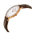  Shop Authentic Daniel Wellington Classic York White Dial Brown Leather Strap Watch For Women - DW00100038 - Luxxuri