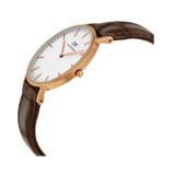  Shop Authentic Daniel Wellington Classic York White Dial Brown Leather Strap Watch For Women - DW00100038 - Luxxuri