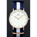 Shop Authentic Daniel Wellington Classy Glasgow White Dial Two Tone Nylon Strap Watch For Women - DW00100078 - Luxxuri