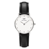  Shop Authentic Daniel Wellington Classy Sheffield White Dial Black Leather Strap Watch For Women - DW00100068 - Luxxuri