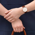 Shop Authentic Daniel Wellington Classic St. Mawes White Dial Brown Leather Strap Watch for Men - DW00100035 - Luxxuri