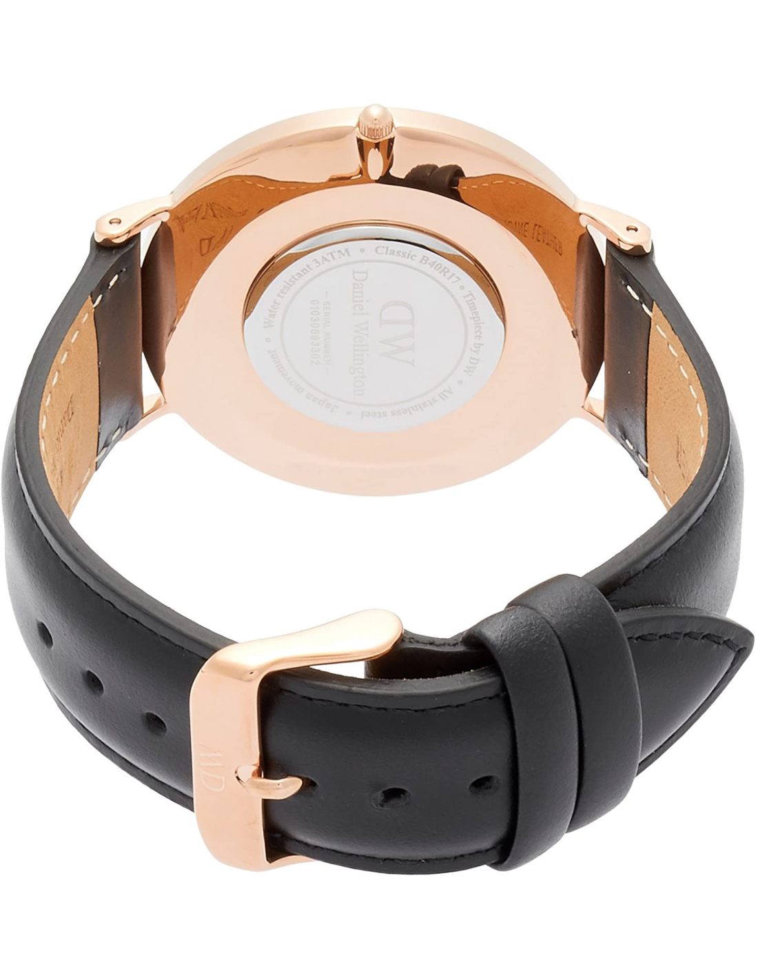 Daniel Wellington Classic Sheffield White Dial Black Leather Strap Watch For Men - DW00100007