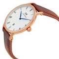  Shop Authentic Daniel Wellington Dapper Durham White Dial Brown Leather Strap Watch For Men - DW00100115 - Luxxuri