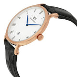  Shop Authentic Daniel Wellington Dapper Reading White Dial Black Leather Strap Watch For Men - DW00100107 - Luxxuri