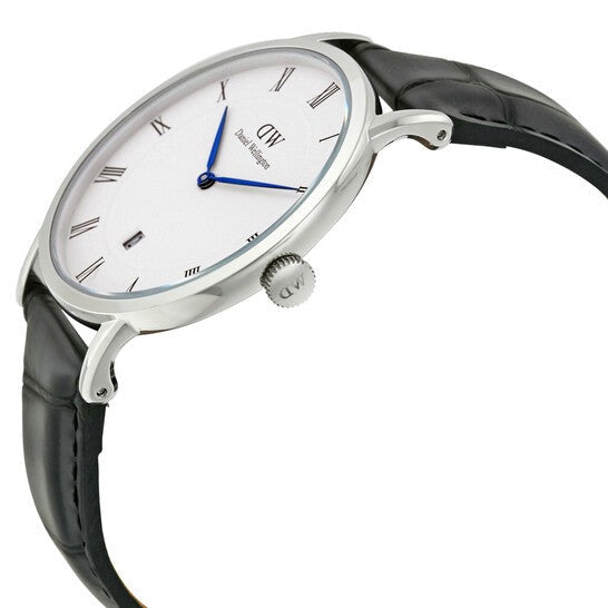  Shop Authentic Daniel Wellington Dapper Reading White Dial Black Leather Strap Watch For Men - DW00100108 - Luxxuri