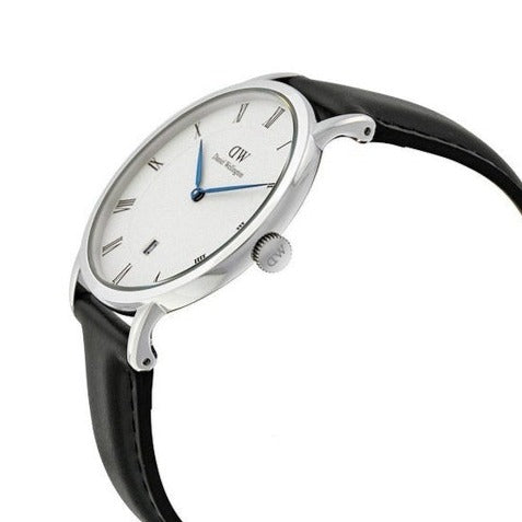  Shop Authentic Daniel Wellington Dapper Sheffield White Dial Black Leather Strap Watch For Men - DW00100088 - Luxxuri