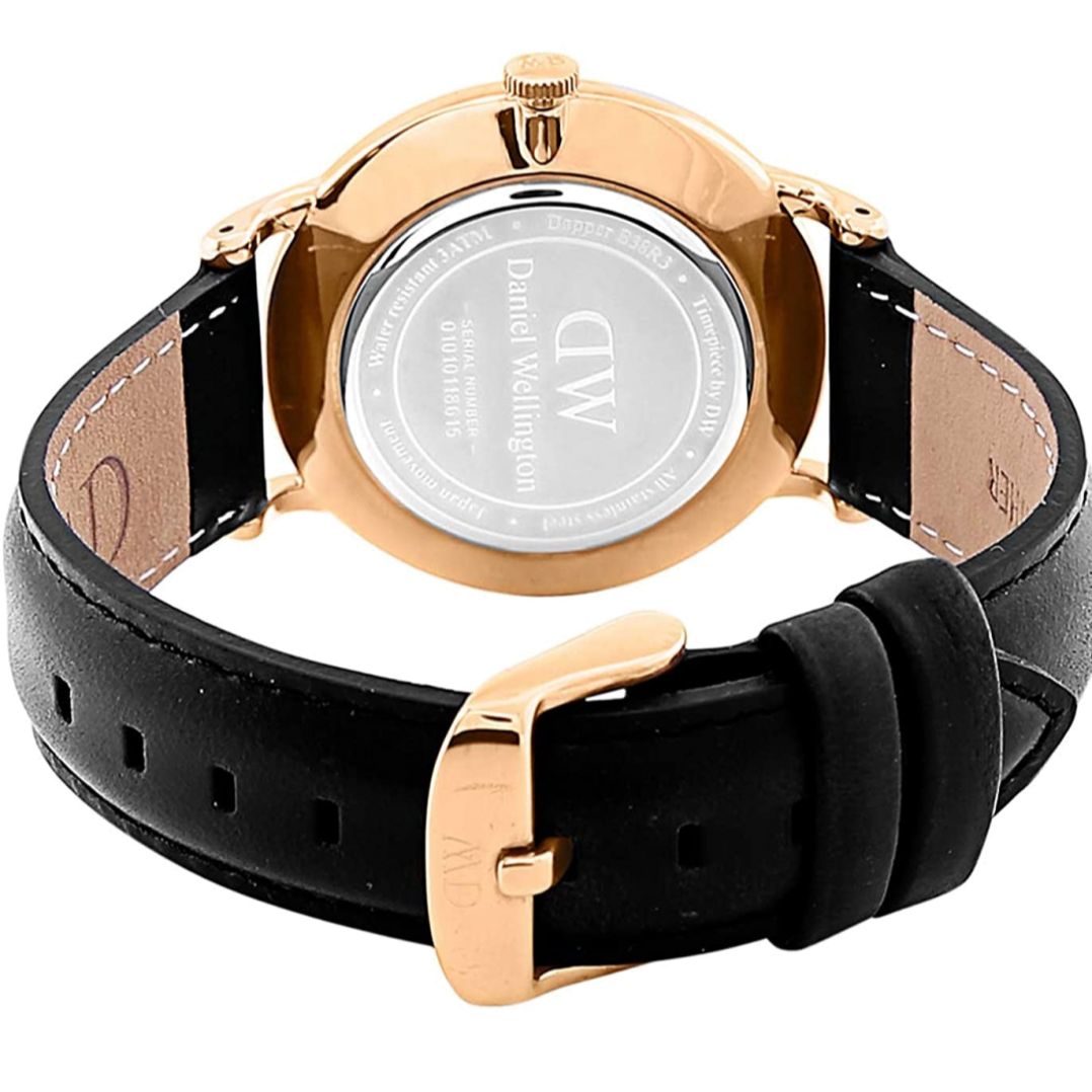  Shop Authentic Daniel Wellington Dapper Sheffield White Dial Black Leather Strap Watch For Men - DW00100092 - Luxxuri