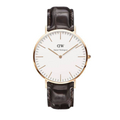  Shop Authentic Daniel Wellington Classic York White Dial Brown Leather Strap Watch For Men - DW00100011 - Luxxuri