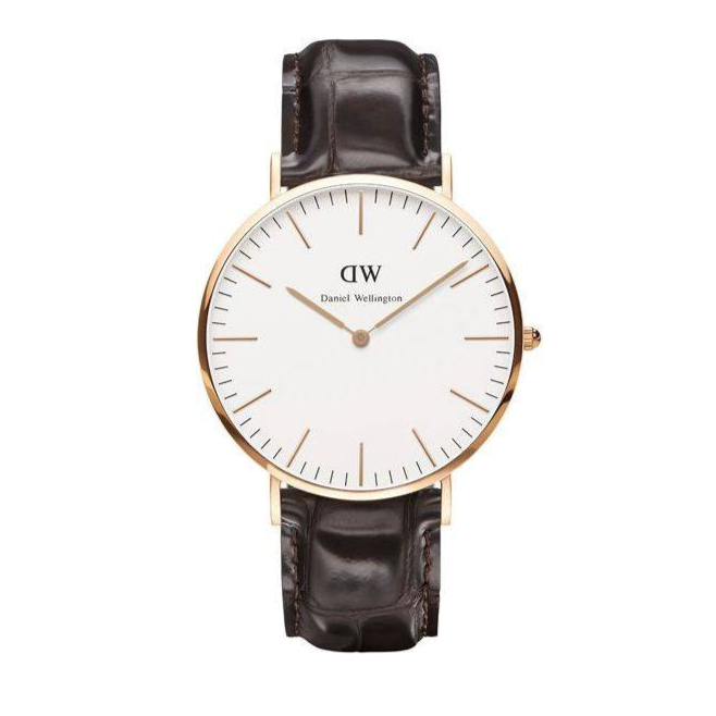  Shop Authentic Daniel Wellington Classic York White Dial Brown Leather Strap Watch For Men - DW00100011 - Luxxuri