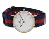  Shop Authentic Daniel Wellington Classic Oxford White Dial Two Tone NATO Strap Watch For Women - DW00100029 - Luxxuri