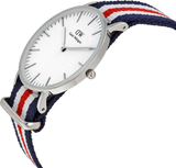  Shop Authentic Daniel Wellington Classic Canterbury White Dial Two Tone NATO Strap Watch For Women - DW00100051 - Luxxuri