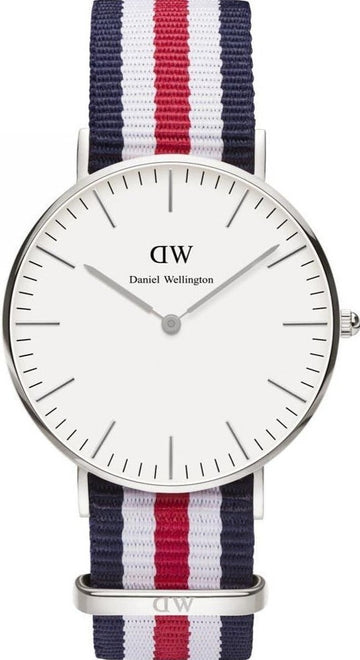  Shop Authentic Daniel Wellington Classic Canterbury White Dial Two Tone NATO Strap Watch For Women - DW00100051 - Luxxuri