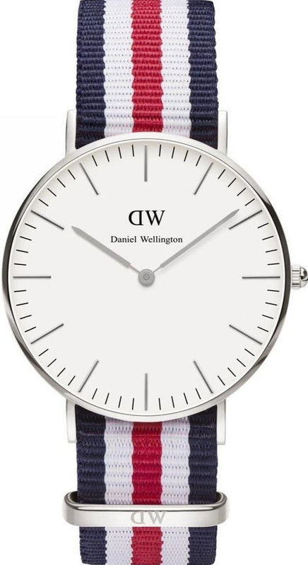  Shop Authentic Daniel Wellington Classic Canterbury White Dial Two Tone NATO Strap Watch For Women - DW00100051 - Luxxuri