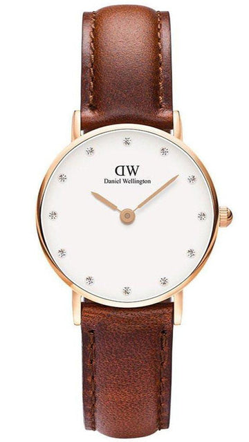  Shop Authentic Daniel Wellington Classy St Mawes White Dial Brown Leather Strap Watch For Women - DW00100059 - Luxxuri