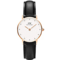  Shop Authentic Daniel Wellington Classy Sheffield White Dial Black Leather Strap Watch For Women - DW00100060 - Luxxuri