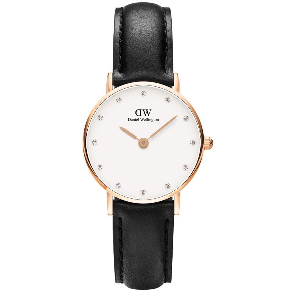  Shop Authentic Daniel Wellington Classy Sheffield White Dial Black Leather Strap Watch For Women - DW00100060 - Luxxuri