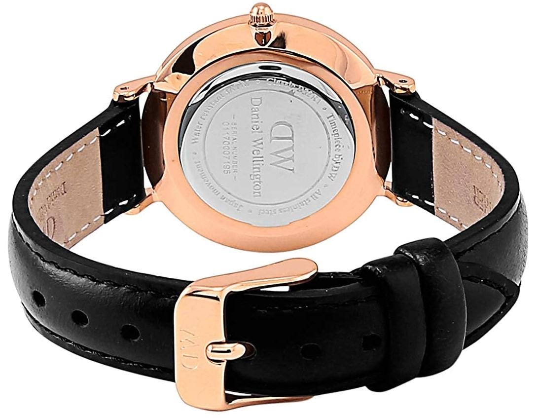  Shop Authentic Daniel Wellington Classy Sheffield White Dial Black Leather Strap Watch For Women - DW00100060 - Luxxuri
