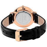  Shop Authentic Daniel Wellington Classy Sheffield White Dial Black Leather Strap Watch For Women - DW00100060 - Luxxuri