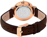  Shop Authentic Daniel Wellington Classy York White Dial Brown Leather Strap Watch For Women - DW00100061 - Luxxuri