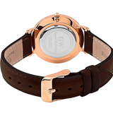  Shop Authentic Daniel Wellington Classy York White Dial Brown Leather Strap Watch For Women - DW00100061 - Luxxuri