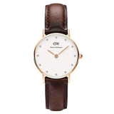  Shop Authentic Daniel Wellington Classy Bristol White Dial Brown Leather Strap Watch For Women - DW00100062 - Luxxuri