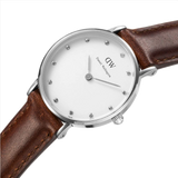  Shop Authentic Daniel Wellington Classy St Mawes White Dial Brown Leather Strap Watch For Women - DW00100067 - Luxxuri