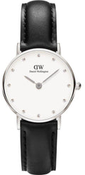  Shop Authentic Daniel Wellington Classy Sheffield White Dial Black Leather Strap Watch For Women - DW00100068 - Luxxuri