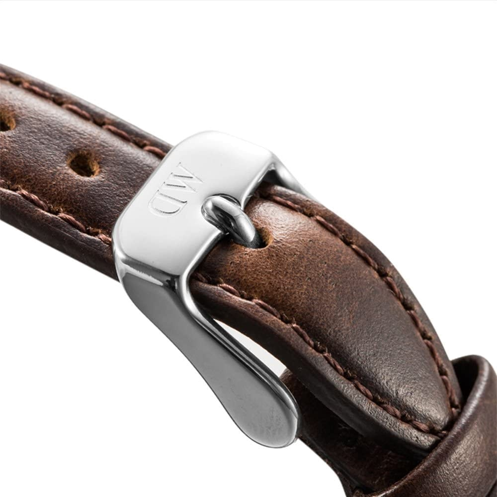  Shop Authentic Daniel Wellington Classy Bristol White Dial Brown Leather Strap Watch For Women - DW00100070 - Luxxuri