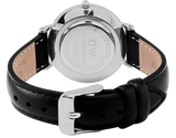  Shop Authentic Daniel Wellington Classy Sheffield White Dial Black Leather Strap Watch For Women - DW00100080 - Luxxuri