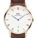  Shop Authentic Daniel Wellington Dapper St Mawes White Dial Brown Leather Strap Watch For Men - DW00100083 - Luxxuri