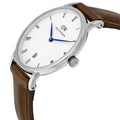 Shop Authentic Daniel Wellington Dapper Bristol White Dial Brown Leather Strap Watch For Women - DW00100098 - Luxxuri