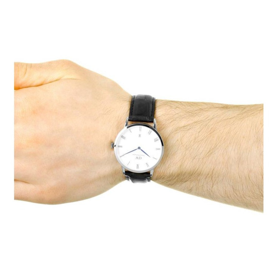  Shop Authentic Daniel Wellington Dapper Reading White Dial Black Leather Strap Watch For Men - DW00100108 - Luxxuri