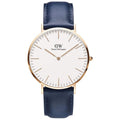  Shop Authentic Daniel Wellington Classic Somerset White Dial Blue Leather Strap Watch For Men - DW00100121 - Luxxuri