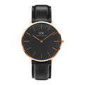  Shop Authentic Daniel Wellington Classic Sheffield Black Dial Black Leather Strap Watch For Men - DW00100127 - Luxxuri