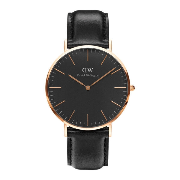  Shop Authentic Daniel Wellington Classic Sheffield Black Dial Black Leather Strap Watch For Men - DW00100127 - Luxxuri