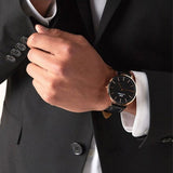  Shop Authentic Daniel Wellington Classic Sheffield Black Dial Black Leather Strap Watch For Men - DW00100127 - Luxxuri