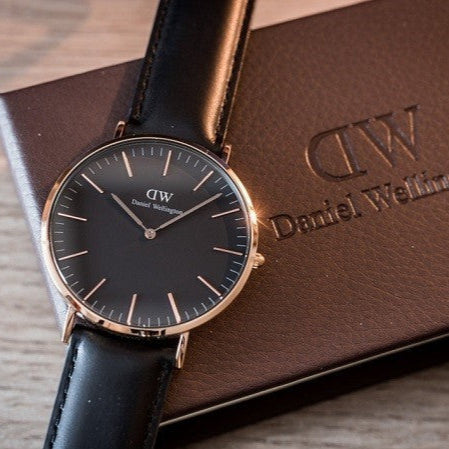  Shop Authentic Daniel Wellington Classic Sheffield Black Dial Black Leather Strap Watch For Men - DW00100127 - Luxxuri